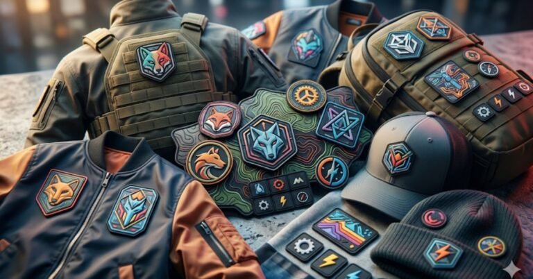 pvc patches attached to military vest, tactical gear, caps, and jackets