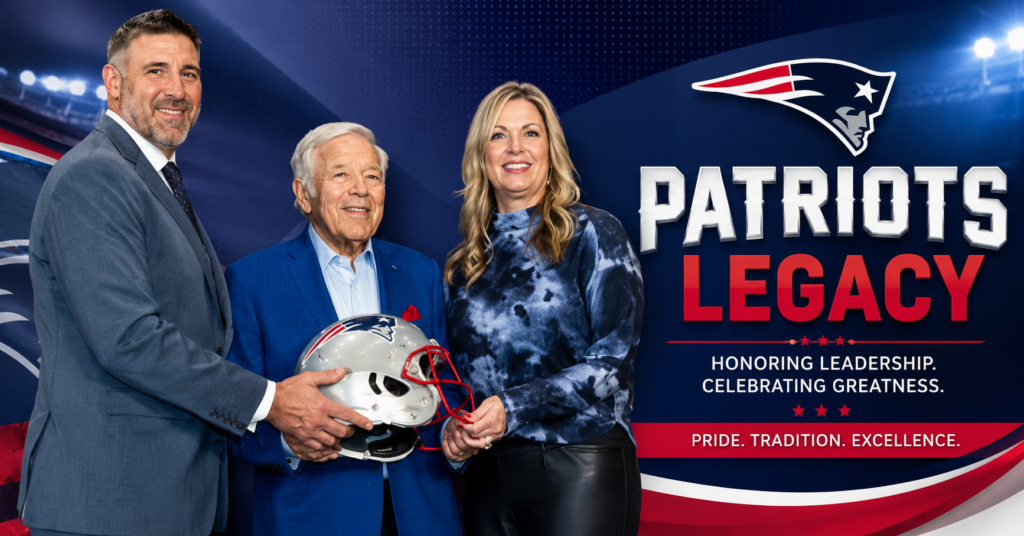Mike Vrabel stands alongside family members during a New England Patriots event, as fans continue searching for answers to the question, Is Mike Vrabel Married.