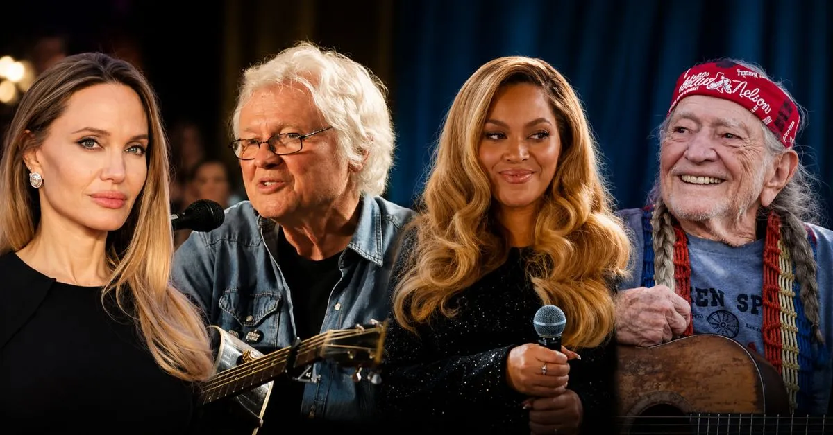 Willie Nelson and Angelina Jolie